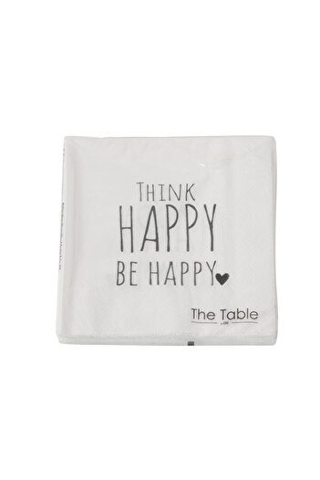 Homelux MOTIVATION MESSAGE NAPKINS 17X17 CM, WHITE/BLACK, 20 PCS/SET, MODEL 1