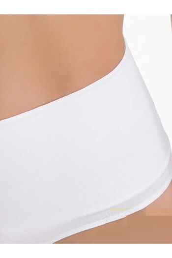 MİSTİRİK Montela Model Knitted Seamless Model Belly Tightening Recovery String White Color