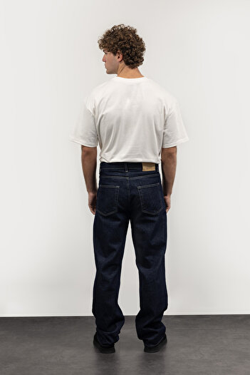 GIESTO Παντελόνι Basic Cut Navy Blue Jean