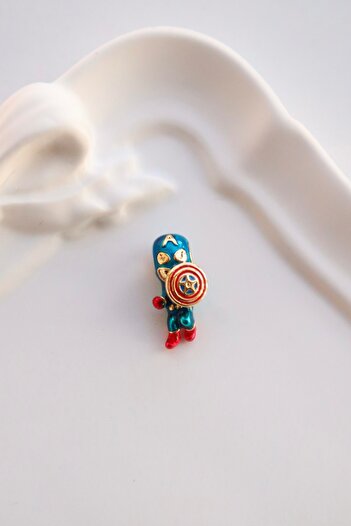 EFBUTİK Clip-On Bracelet Marvel Captain America Charm