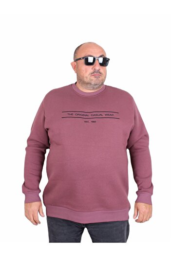 MocGrande Світло-фіолетова толстовка великого розміру - 3ip Original, круглий виріз, 24203
