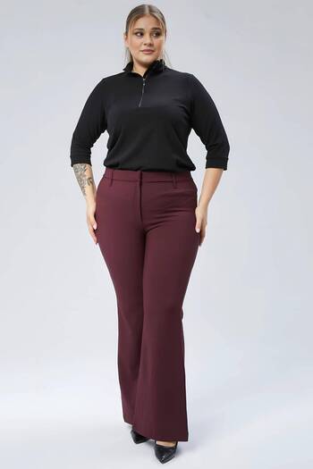 Hanezza New! ! Sarap Color Large Size Women's Spanish Leg Pants |   Elegant and Comfortable Cutting