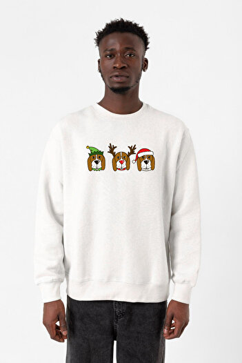 Tshirthane 3 Wise Beagles Різдвяний світлий чоловічий світшот 2ip