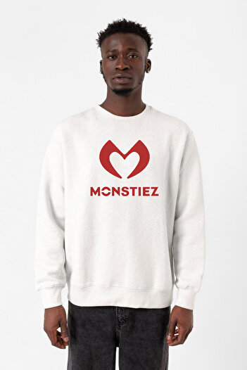 Tshirthane Babymonster Monstiez Білий Чоловічий 2-пазловий Світшот