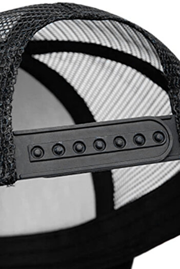 Tshirthane Black and White Fingerprint Black Mesh Cap