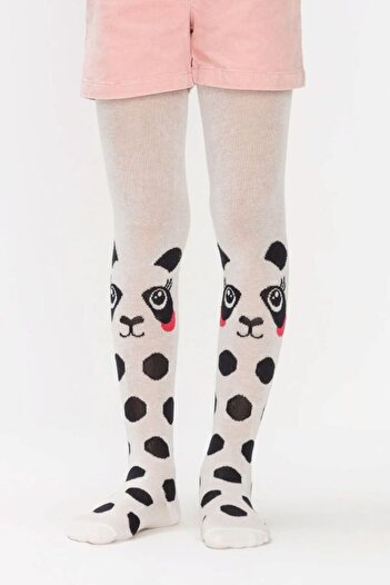 Penti Penti Panda Patterned Knitted Cotton Pantyhose