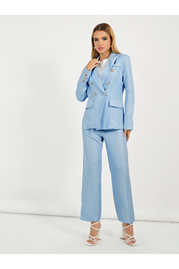 Styli Notch Lapel Oversized Blazer & Straight Fit Pants Co-Ords Set