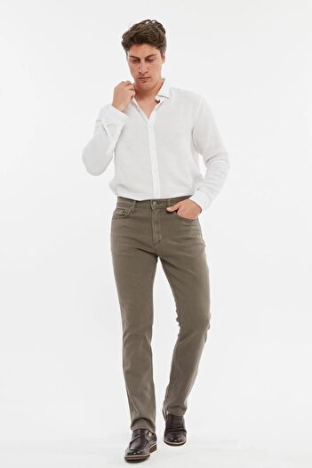 DENİM LONİ Ανδρικό πλεκτό τζιν παντελόνι Captiva Regular Fit Lycra-6798