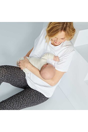 KIABI Nursing T-shirt with wrapover opening white