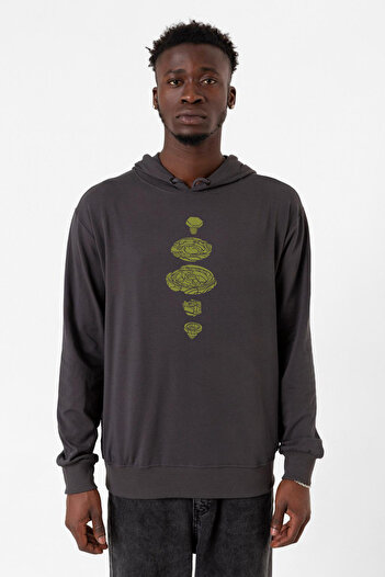 Tshirthane Чоловічі бейбл-диски 2 шт. з капюшоном - зелений димчастий