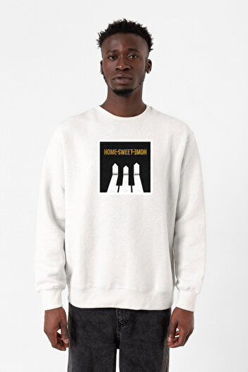 Tshirthane G-Dragon Home Sweet Home Beyaz Erkek 2ip Світшот