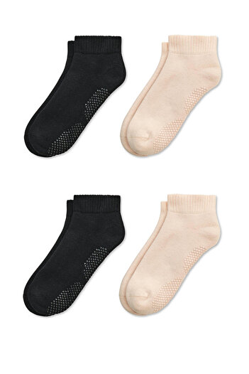 MEM SOCKS Комплект от 4 чорапи за пилатес, йога и танци от органичен памук