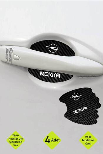 Kocamın Tasarımı Opel Mokka - Stylish Foil Guard Set, Door Pit and Anti-Scratch, Carbon Finish
