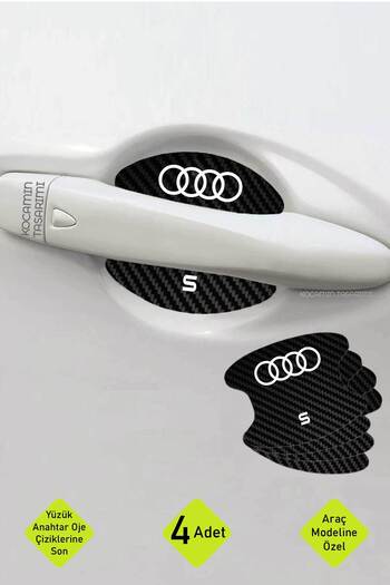 Kocamın Tasarımı Carbon Pattern Door Scratch and Foil Set for Audi S Model - Lettering S