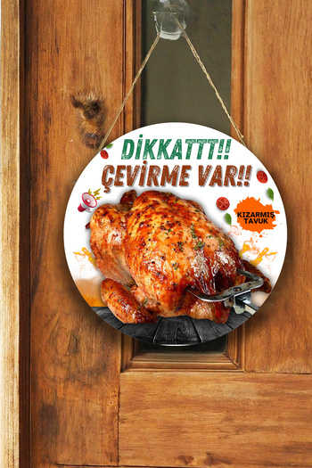 Nod Fried Chicken Hall Wall, Door, Single-Sided Hanging Welcome Sign, Chicken Flip Shop Ornament