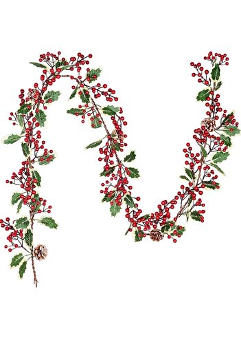 Yenigeldi 1 Piece 1.5 Meters Creeper Lad Kokina Red Berry Christmas Ornament New Year Ornament T1181