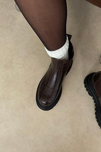 Mupa Shoes Kadın Bot KAHVE CROCO