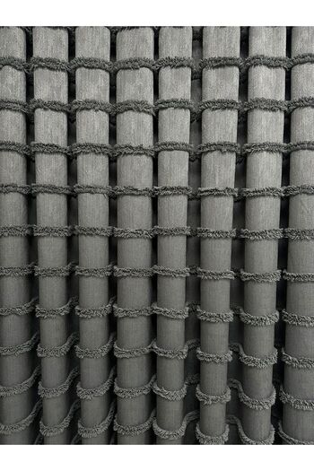 Erdoğanlar Koza Horizontal Fringe Backdrop Cotton Linen Dark Gray Backdrop Curtain 1/2.5 Medium Dense Pleat
