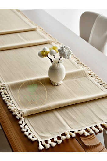 Perdeplus 40X110 cm 100% Cotton Tufted Runner