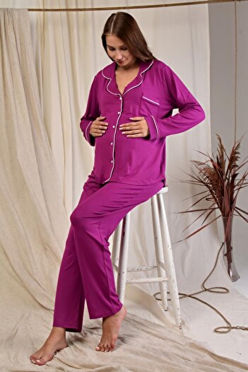 LadyMina Pijama Ladymina Uzun Kol Hamile Pijama Takımı