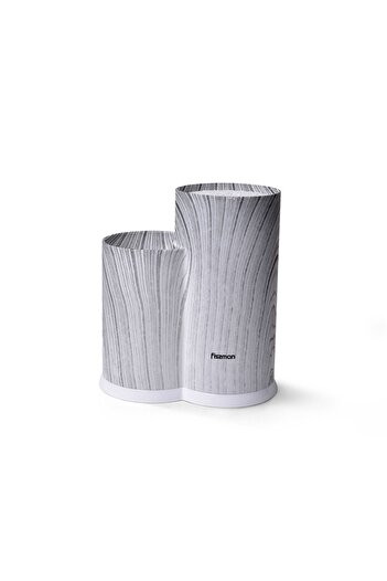 Fissman Kitchen Knife And Utensil Organizer 11x11x22+11x8x17cm GREY MARBLE (Plastic)