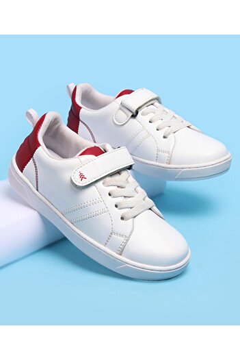 Pine kids Velcro and Lace Closure Casual Shoes - White