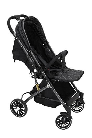 BabyCara Ultra Lightweight Baby Stroller Grey Frame Compact Folding For Travel Cabin