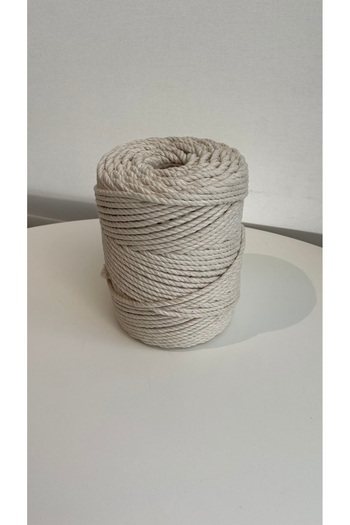 Makrome 1 kg Ecru Cotton Macrame - 5mm