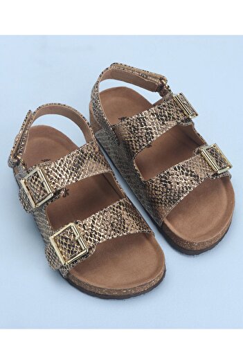 Pine kids Sandals with Velcro Closure - Golden