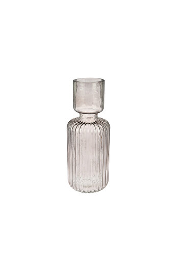 Homelux Paola decorative vase, 11.5x11.5x30 cm, glass, smoke