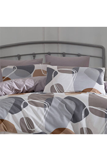 Homelux Pandora Home 2 Person Bedding, 100% Ranforce Cotton, Beige, White