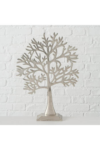 Homelux Decorat pentru copac, 33x8x46 cm, metal, argintiu