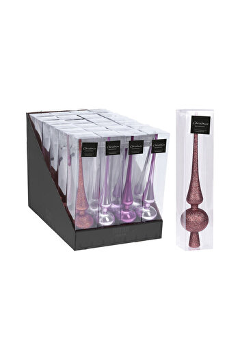 Homelux Thread Top Decoration, 6x6x27.5 Cm, Available In 3 Colors: Light Pink, Dark Pink, Glitter Pink