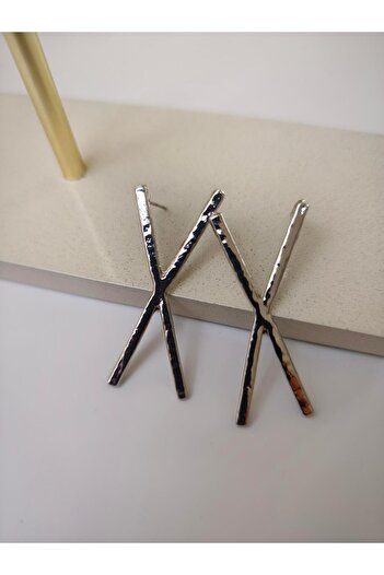 VOBEEYKU X shape tattoo pattern earrings