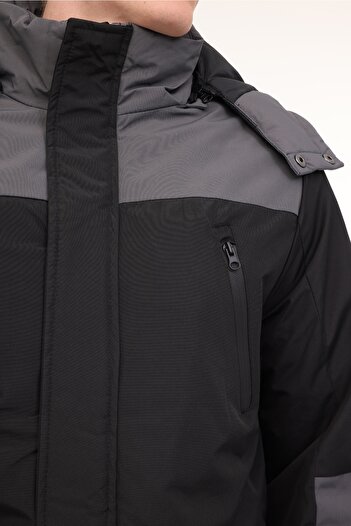 Kinetix ML ALL LONG COAT 4PR Siyah Erkek Uzun Kaban