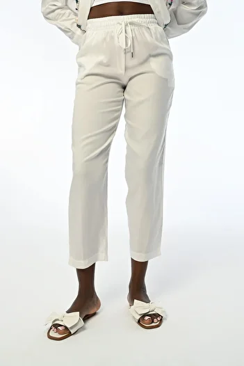 Orfeo Negro WOMEN'S COMFORTABLE FIT ECRU PANTS