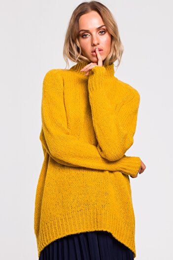 Made of Emotion Asymmetrical sweater with a mock turtleneck