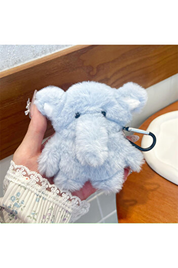 UnDePlus Apple AirPods 3Rd Generation Matching Case Plush Furry Fluffy Poncho Soft Leopard Elephant Dog Pattern