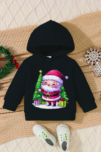 ADABEBEK Santa Claus Printed Cute Baby Sweatshirt - New Year's Special Design 23098
