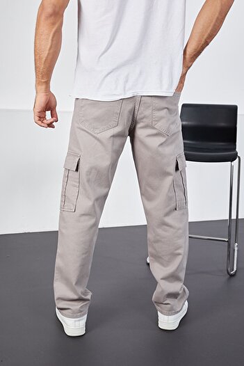 LTC Jeans Men's Gray Baggy Fit Comfortable Fit Cargo Pants