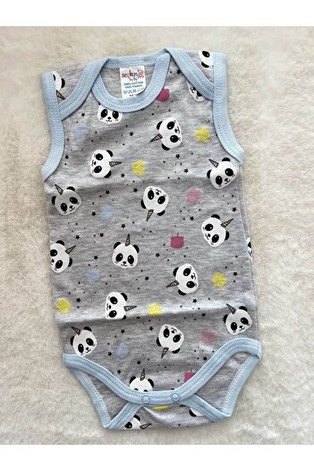 Seçkin Baby Panda Head Zero Sleeve Badi