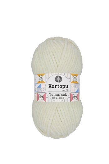 Kartopu yumurcak 5 adet kadife ip no 011 açık krem