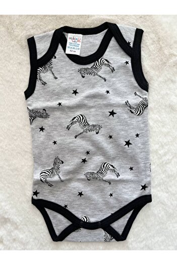 Seçkin Baby Zebra Zero Sleeve Badi