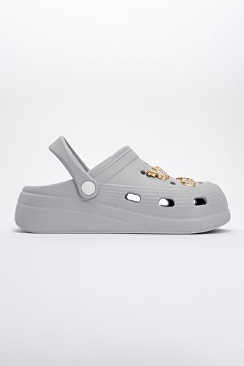 Ccway Παντόφλες Ice Grey Sabo - Γυναικεία Αξεσουάρ
