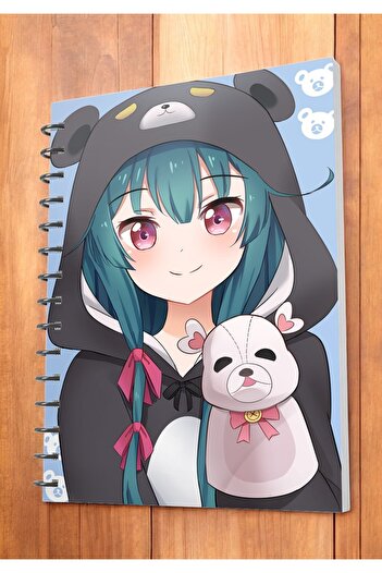 nihonwosekai Kuma Kuma Bear Yuna Anime A5 Size 50 Sheets Spiral Notebook