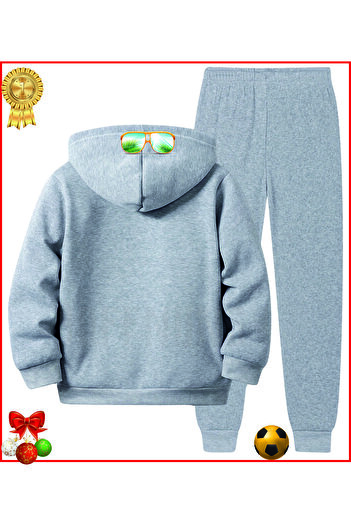 HOFFNUNG Full Hoodie California Usa Printed Tracksuit Set