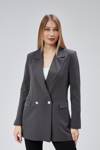 Bolivente Oversize Woven Blazer Jacket