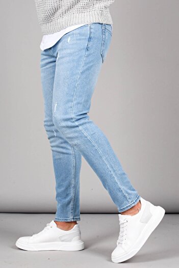 Madmext Skinny Fit Buz Mavisi Erkek Jean 5712
