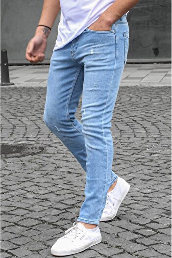 Madmext Skinny Fit Buz Mavisi Erkek Jean 5712