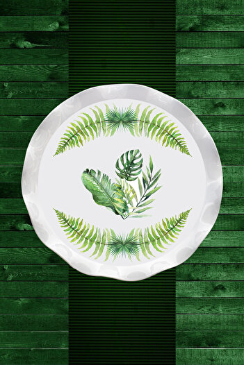 BOSSİO Ballerina 31cm Botanical Serving Plate Tray: Decorative Home Kitchen 26cm Cake Presentation